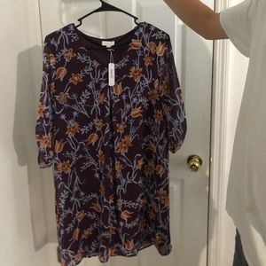 never worn purple flower dress